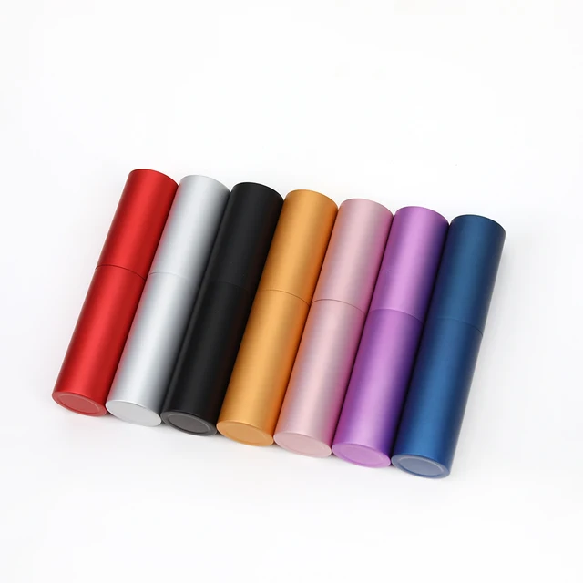 10ml Portable Travel Rotary Perfume Bottle Empty Refillable Glass with Two Section Telescopic Logo Printing Spray Feature