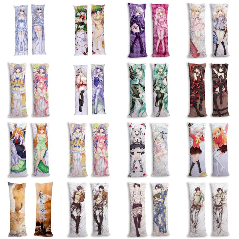 Anime Federa Decorativa Azur Lane Laffey Fodera per cuscino per il corpo a grandezza naturale in tessuto peluche corto Anime Dakimakura