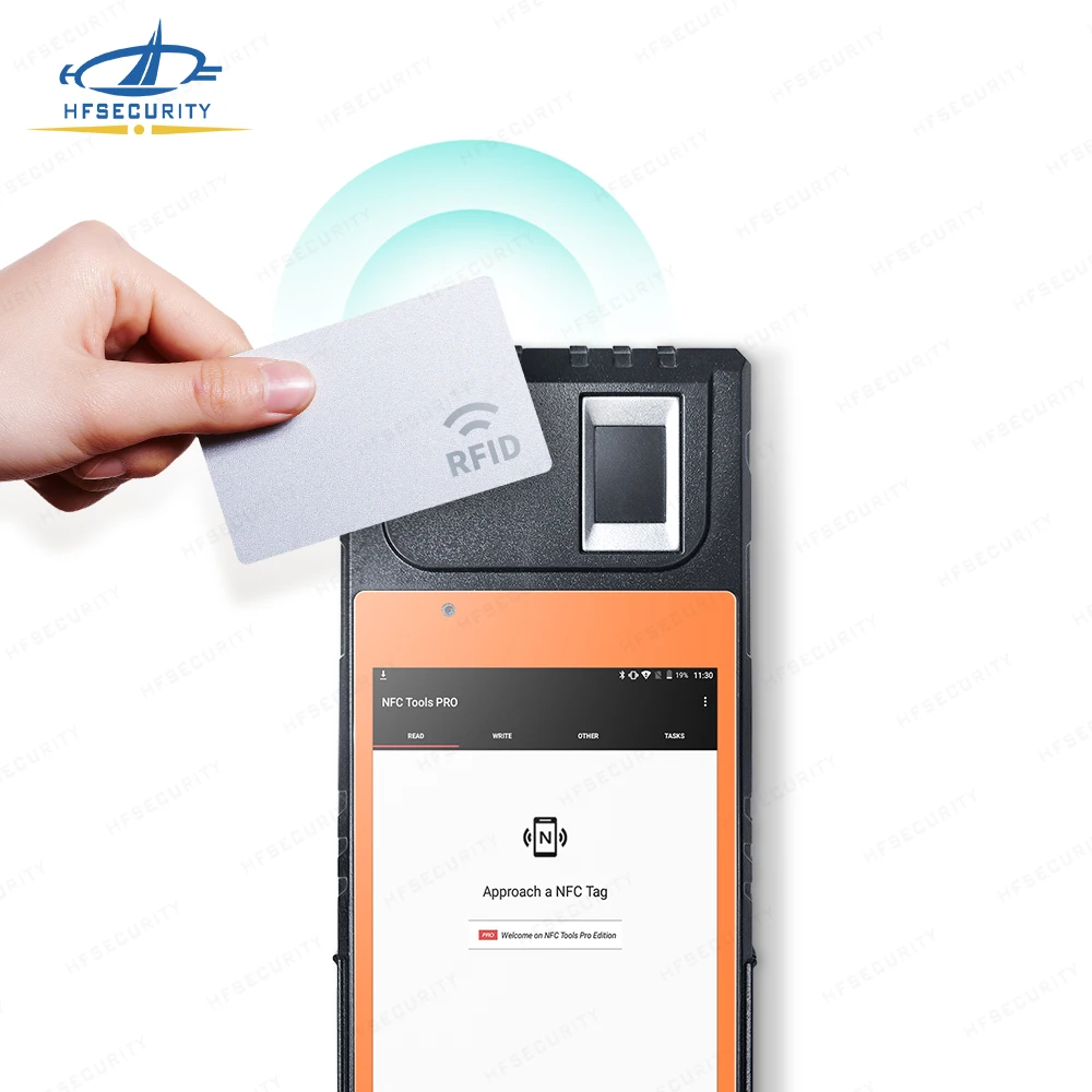 HFSecurity FP09 Android 4G Fingerprint Thermal Printer Barcode Scanner Terminal
