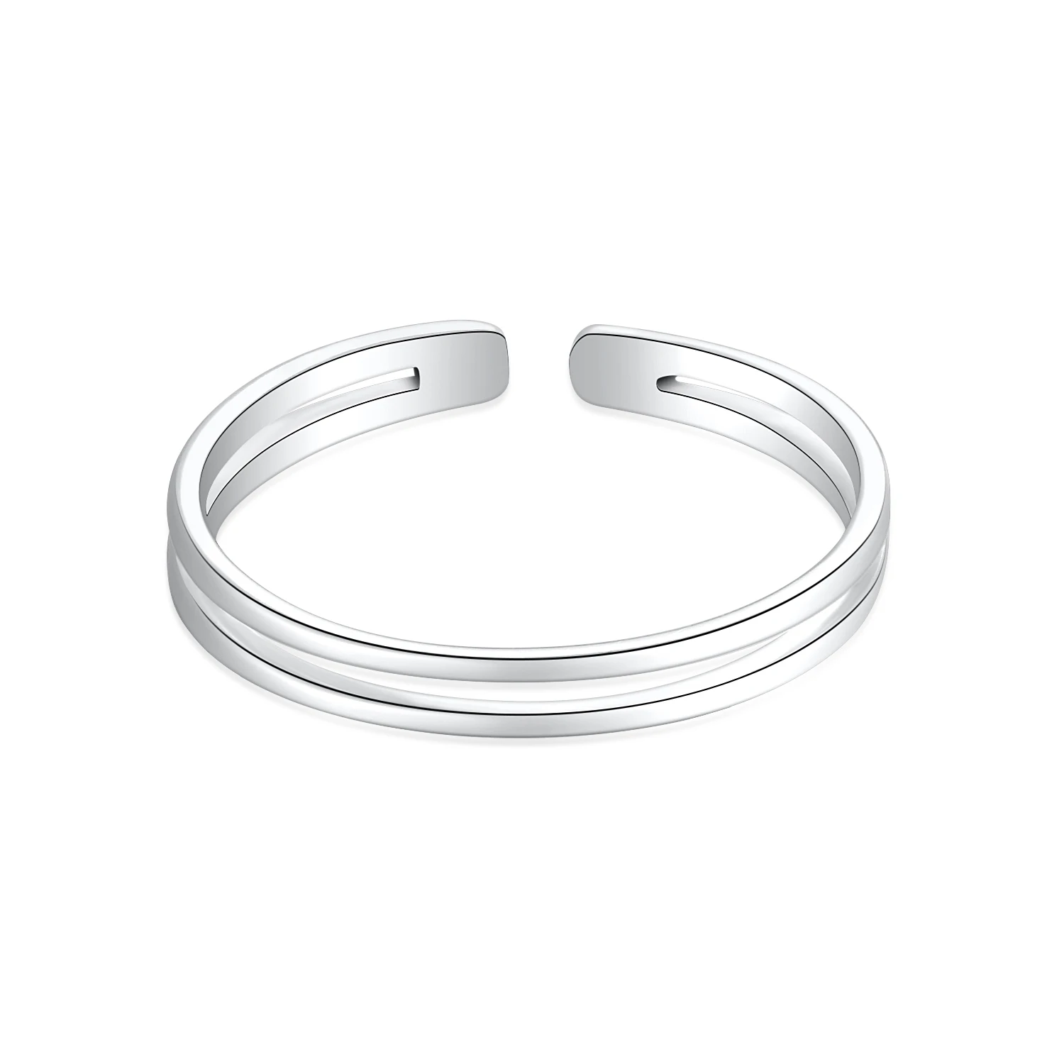 The Silver Jewelry Guy 925 Sterling Silver Plain Band Toe Ring – Adjustable 3mm