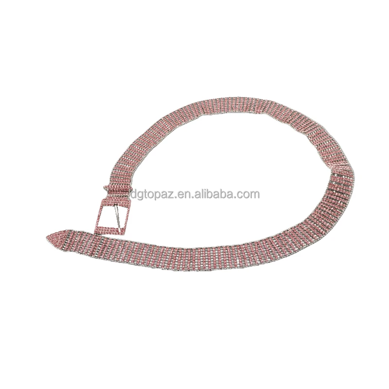 Ready design Silver color fancy crystal belt trim fashion style custom rhinestone women's belt