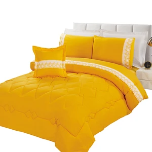 KOSMOS Bedding Solid Home Wholesale Microfiber Comforter Set Queen