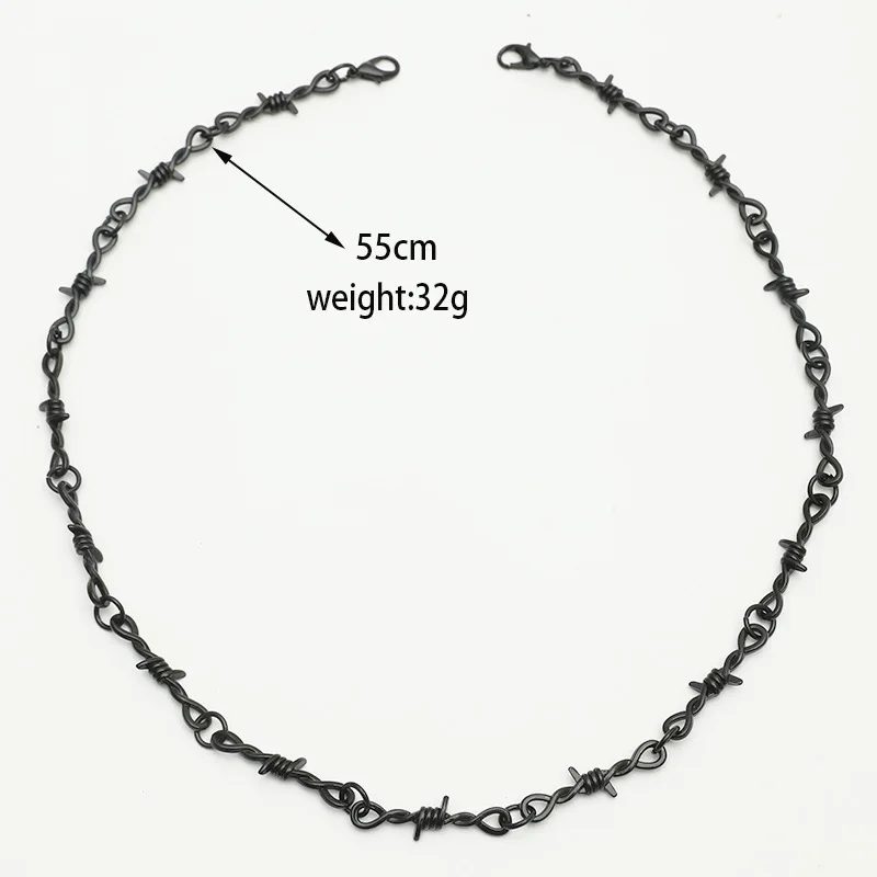 Small Wire Brambles Iron Black Choker 