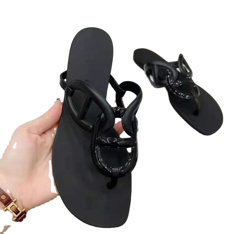 designer jelly flip flops
