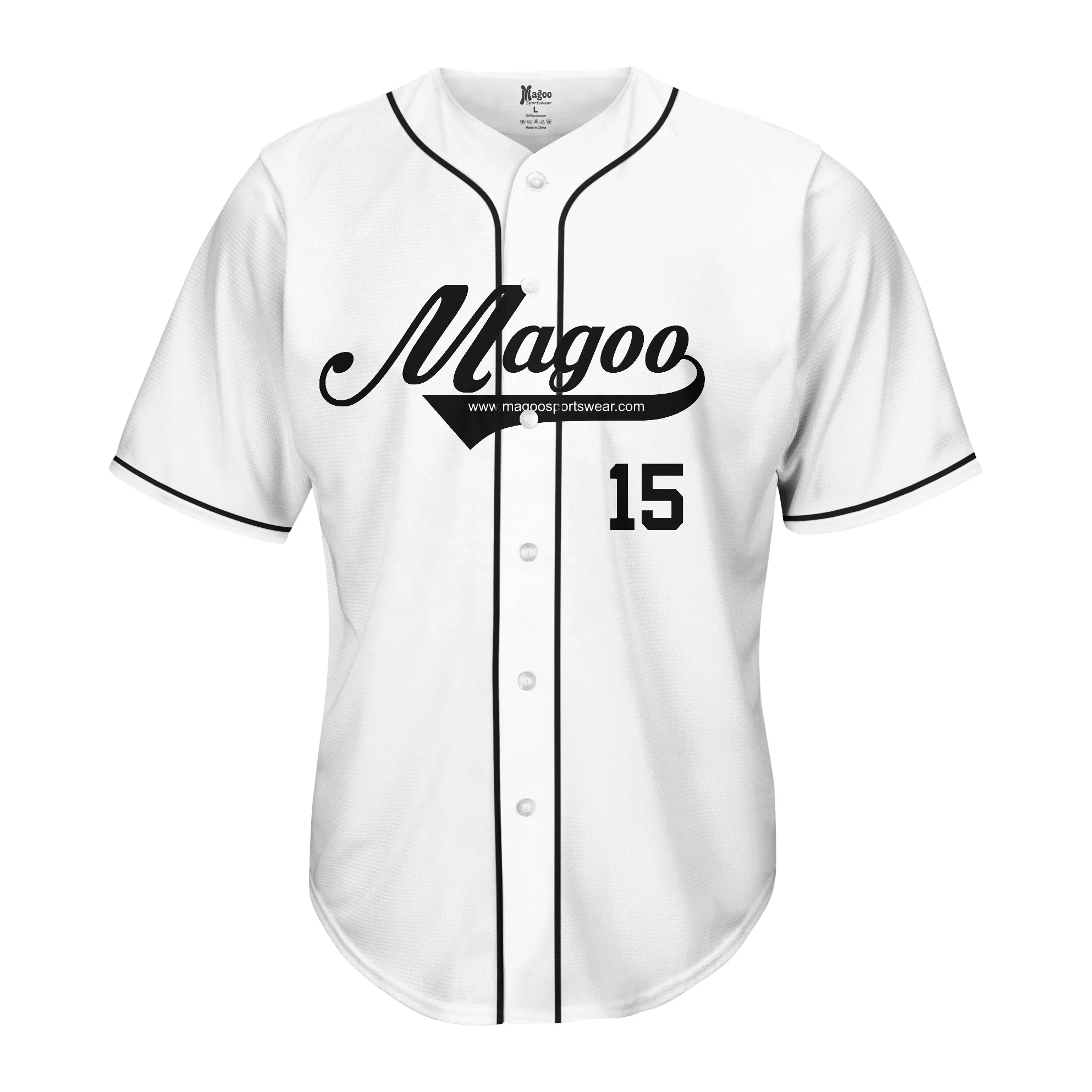 blank full button baseball jerseys