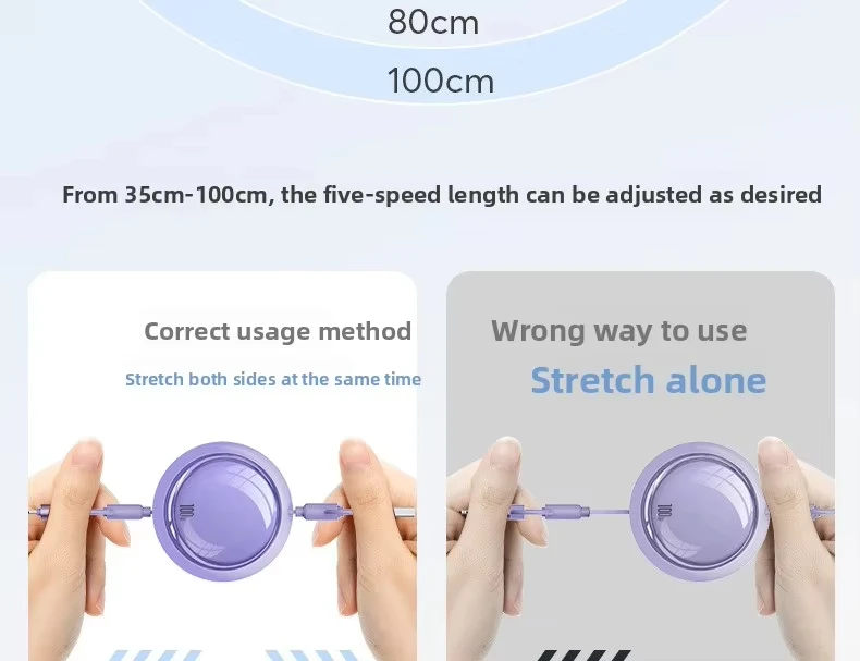 促销礼品标志可用5 1可伸缩USB C电缆多充电3A快速充电2in3多充电器线