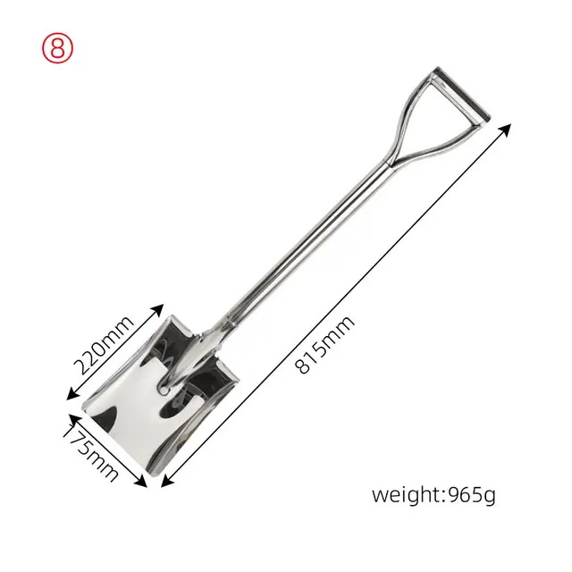 Multi Size Stainless Steel Shovel Kit with Ergonomic Handles for Garden and Home Maintenance