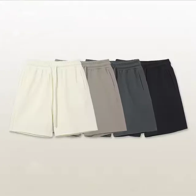 Wholesale 2025 Summer New 330G Sweat Shorts High-end Breathable Diamond Pattern Waffle Loose Drawstring Mens Shorts