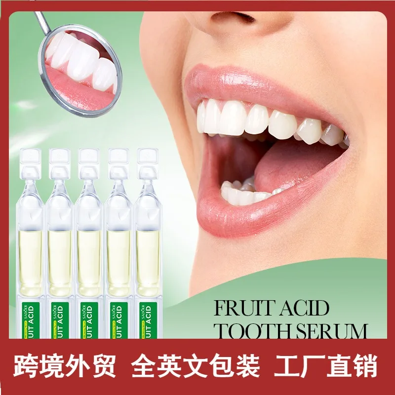 Customized Multi-Purpose Teeth Whitening Essence New Formula to Remove Yellowing Brighten Teeth Fresh Fruit Acid for Clean Mouth
