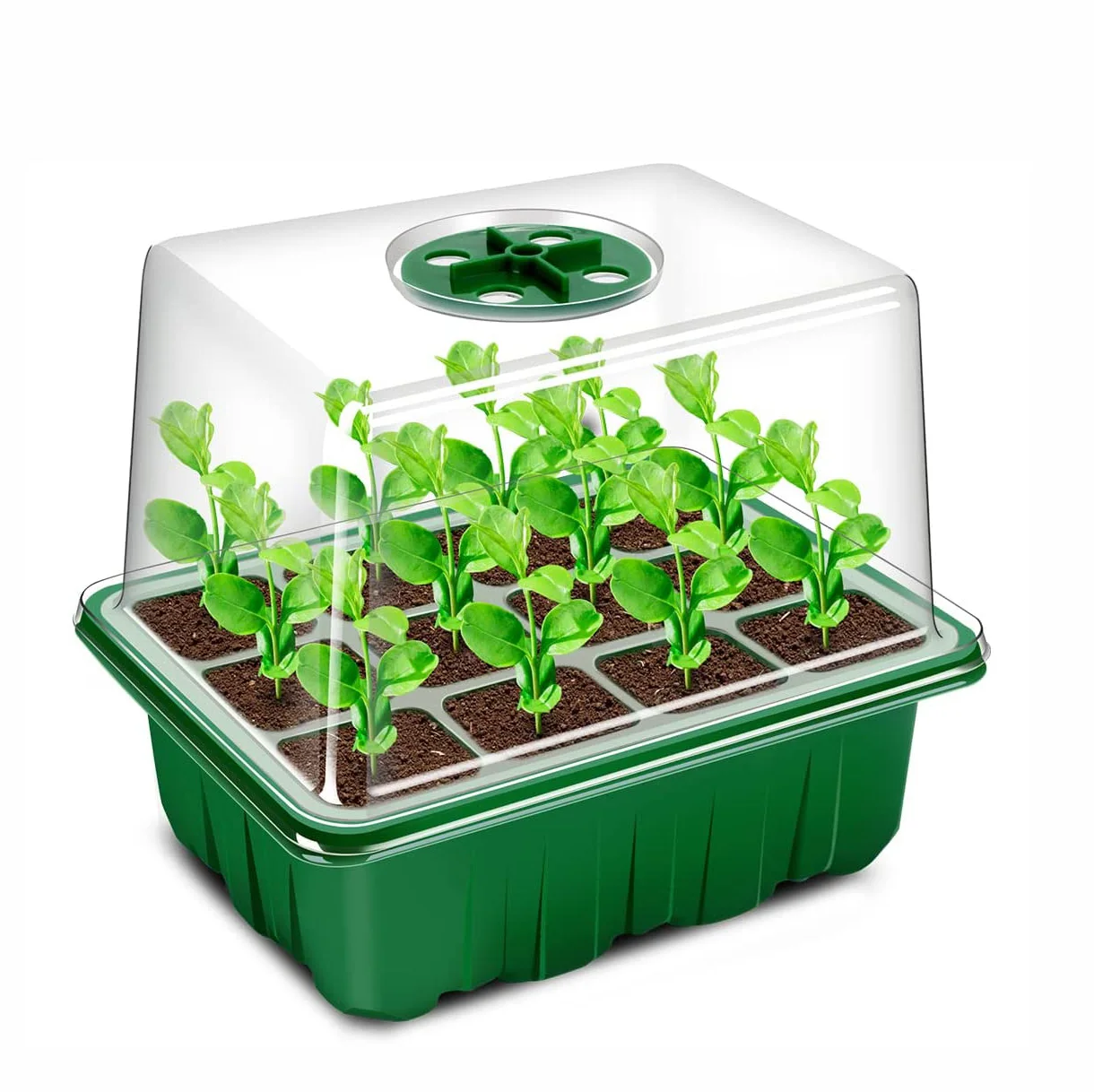 Breeding Kit 10-Pack 120 Cell Mini Greenhouse Breeding Kit Indoor Ventilated Plastic ...
