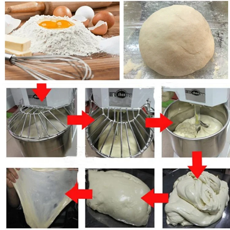 Автоматическое кухонное оборудование, тестомешалка для выпечки, смеситель для теста для хлеба, Заводская поставка