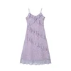 purple slip dress