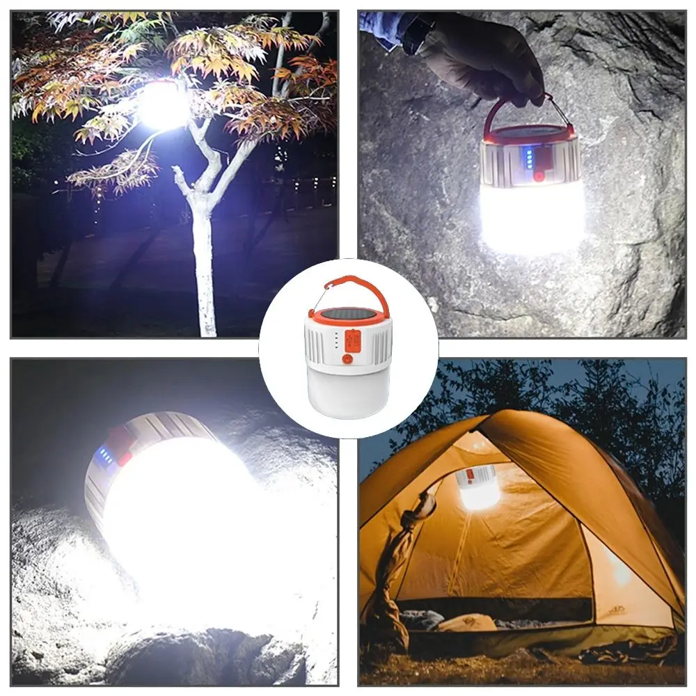 USB Rechargeable Portable Emergency Lantern Tent Work Light Bulb for Camping BBQ Hiking ABS Material Lamp Body