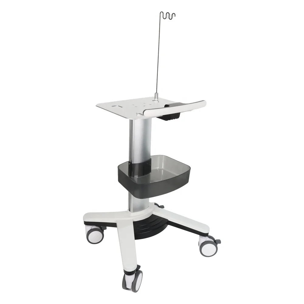 All One VESA Modern Hospital Trolley Height Adjustable Mobile Medical Laptop Cart Cable Winder Storage Arm Dental Dining 5