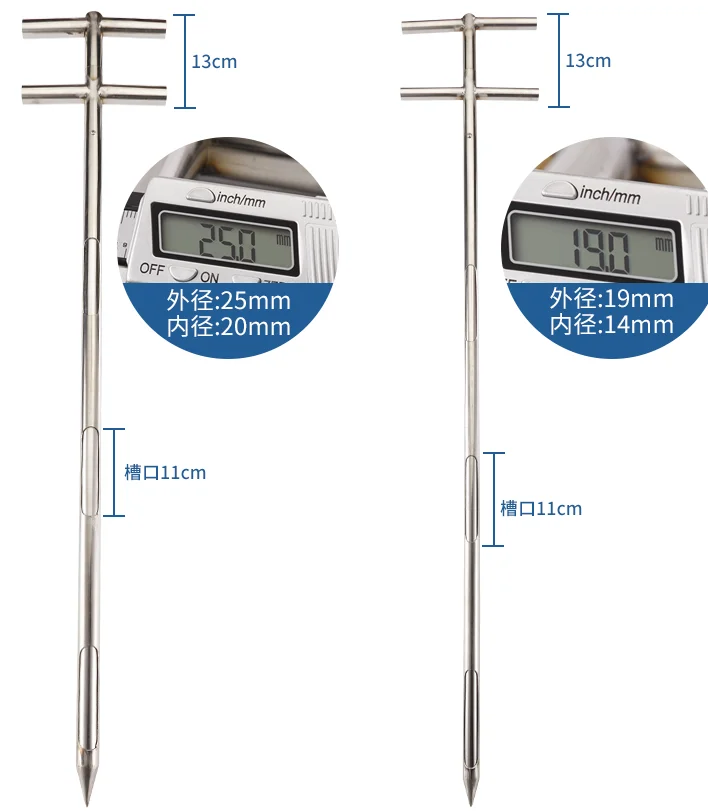 Stainless Steel Grains Powder Sampler Probe - Double Tubes for ...