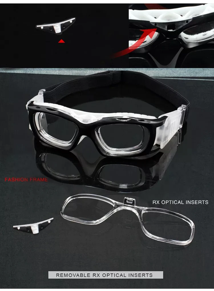 Custom Rx Adults Antishock Prescription Basketball Glasses Outdoor