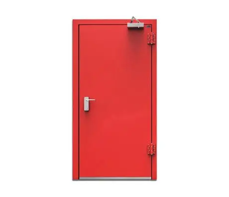 Steel Fire Exit Door Double Fireproof 90mins with Panic Bar and Finished Surface for UL Certified