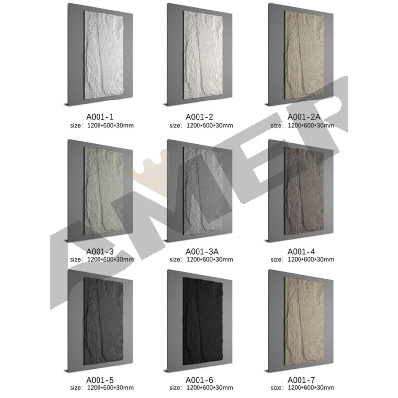 Amer 2023 Waterproof Fireproof Factory Direct Sale Faux Stone Panels Exterior Wall Pu Stone Panel Artificial Stone