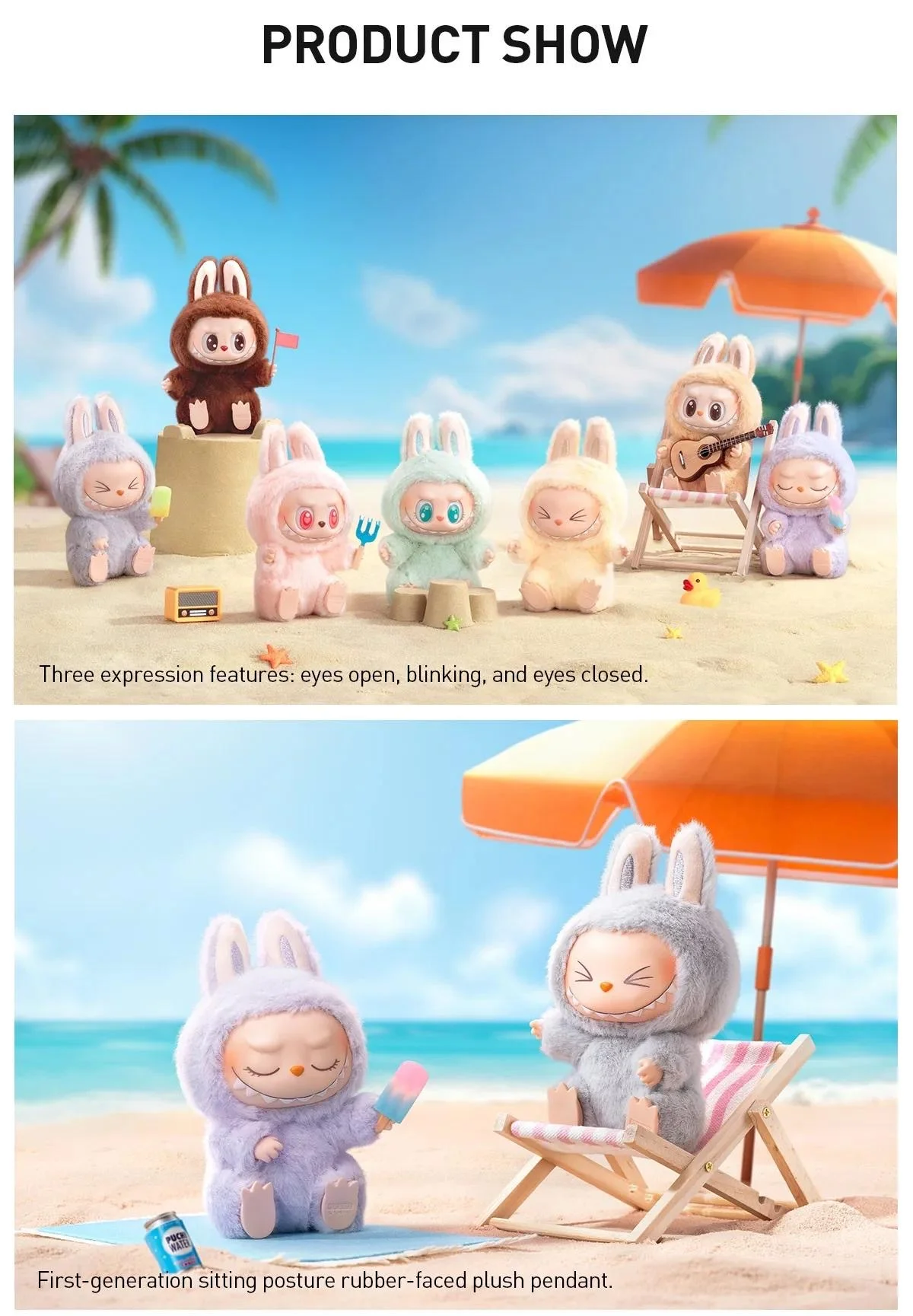 Labubu New V3 3.0 the Monsters Big Into Energy Love Happiness Loyalty Serenity Hope Luck Secret ID Plush Toy