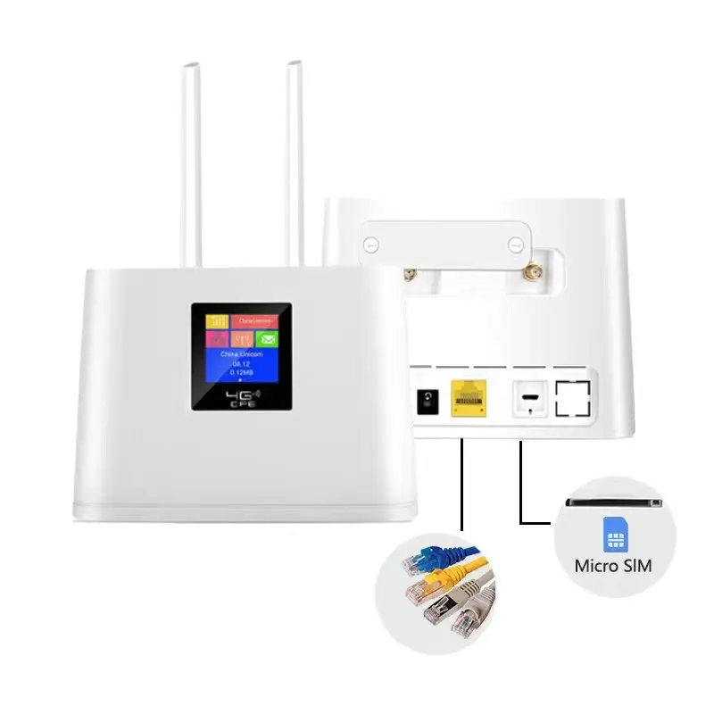CPF908 LCD 4G CPE Router Sim Card Router With Removed External Antenna LTE Wireless Hotspot