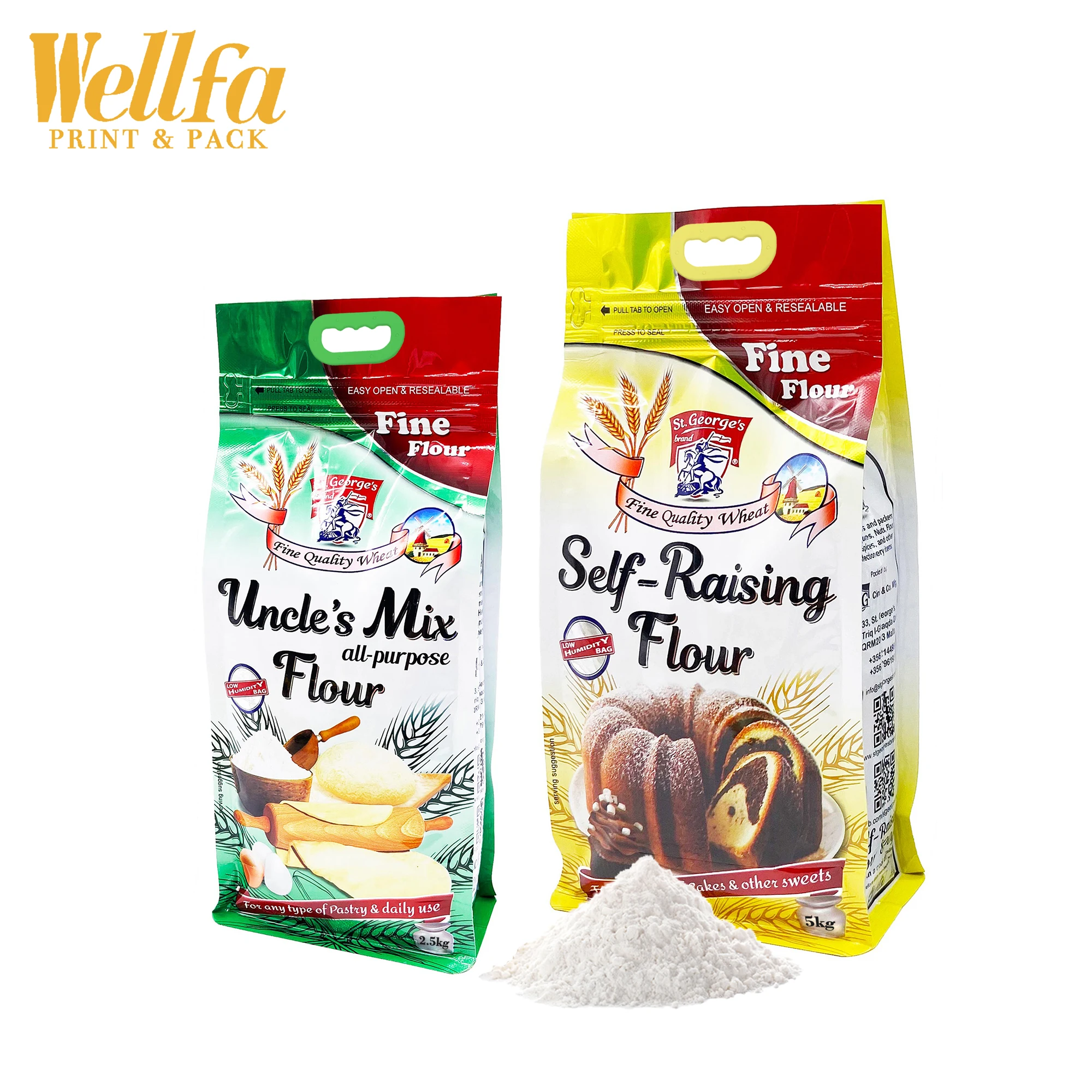 Hot Sale Factory Custom 5kg 10kg Resealable Ziplock Nylon Vacuum 8 Side