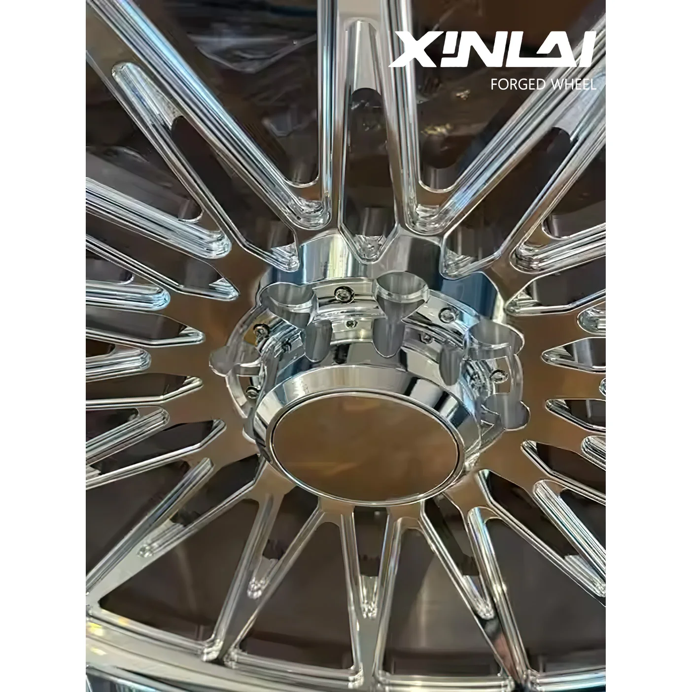 XL Deep Dish Chrome Multi Spoke 4x4 Off-road Wheels 17-26Inch 5x127 5x139.7 6x135 Alloy Forged Wheels Rims for Jeep Wrangler - Image 4