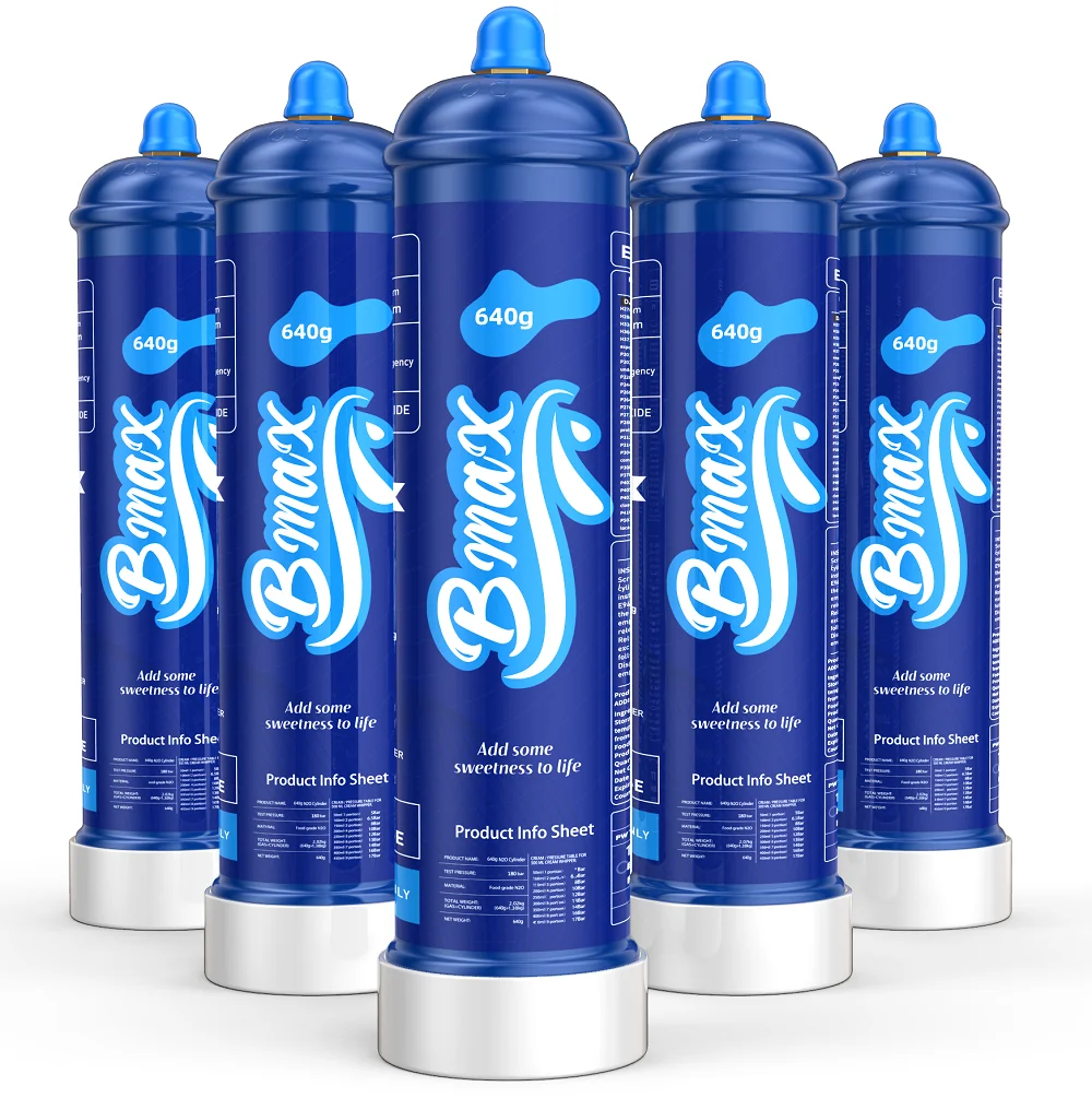 Fr Delivery Bmax 640g Whipped Cream Chargers Cylinder 6pcs/box Cream
