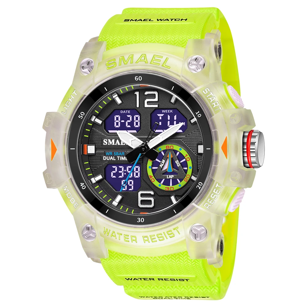 Smael Mens Dual Display Digital Watch Mens Sports Waterproof Military Watch  Led Casual Stopwatch Alarm Tactical Military Quartz Watch | 24/7 Customer  Service | Temu Australia