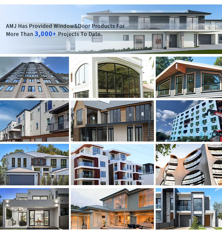AMJ AS2047 Australian Standard Double Glazed Windows and Doors Commercial Thermal Break Window Design Aluminum Awning Windows
