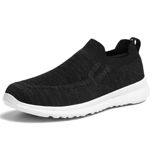 Men's Lightweight Slip-On Breathable Comfort Walking Shoes with EVA TPR Outsole Mesh Upper for All Seasons
