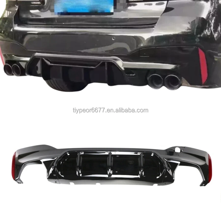 product tiypeor rear diffuser m sport rear diffuser for bmw 5 series g30 g31 2018   2020 rear lip m5 style-3