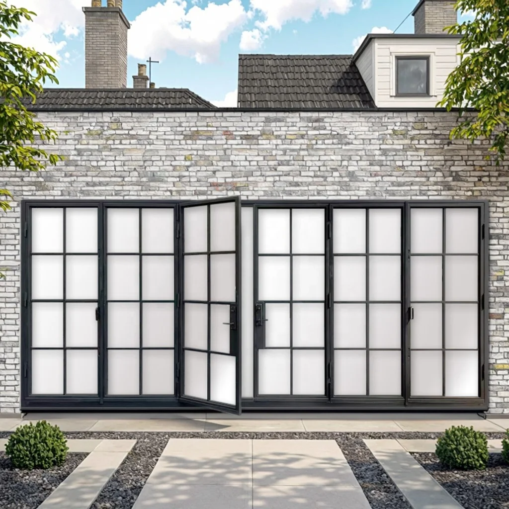 Modern High Quality Aluminum Alloy Double Glass Folding Gate Energy Saving Hardware Accessories Custom Paint Color Living Room manufacture