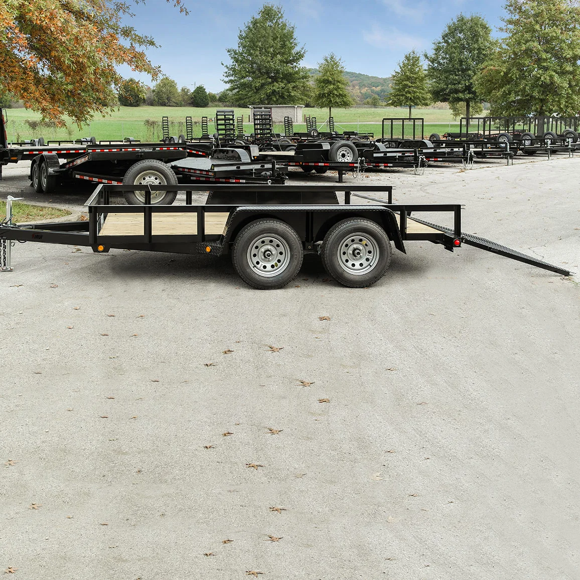 Payload Capacity Open Rail Steel 5,250 Lbs 6' X 16' 7 K Tandem Axle ...