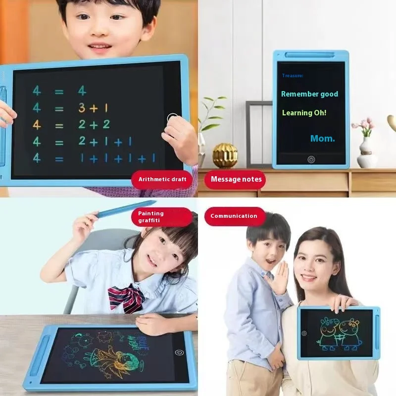 One-Button Clear LCD Drawing Board Small Blackboard Handwriting Electronic Educational Toy Children Colorful Plastic Screen