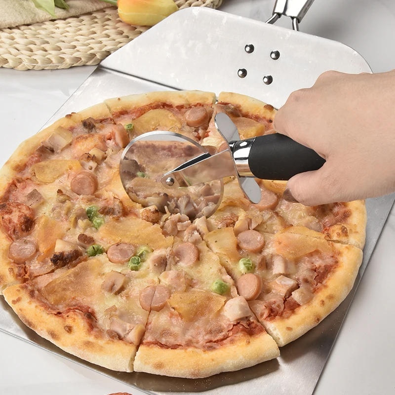 Pizza baking Tools Stainless Steel Pizza peel Set Pizza Wheel Cutter set
