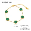 E100- Gold  green Bracelet
