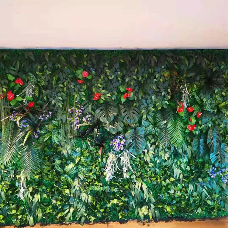 Grne Wand, Grohandel Innenraum-Dekoration Knstliche Gras- und Blattwand  Monstera-Bltter Tropische Knstliche Grne Wand| Alibaba.com