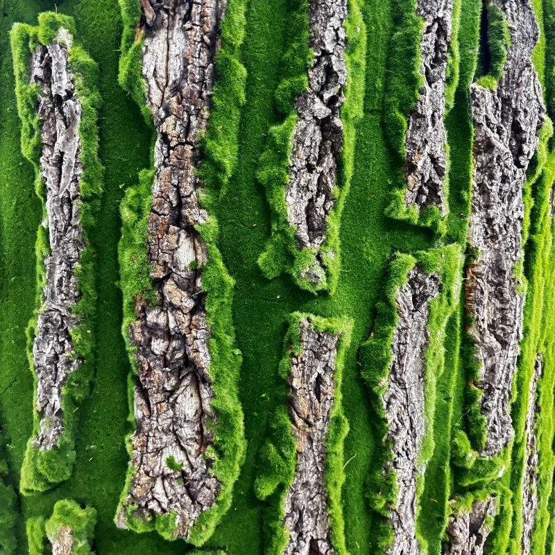 Oak Tree Bark Synthetic Moss Bark Wall Simulate Tree Bark with Moss