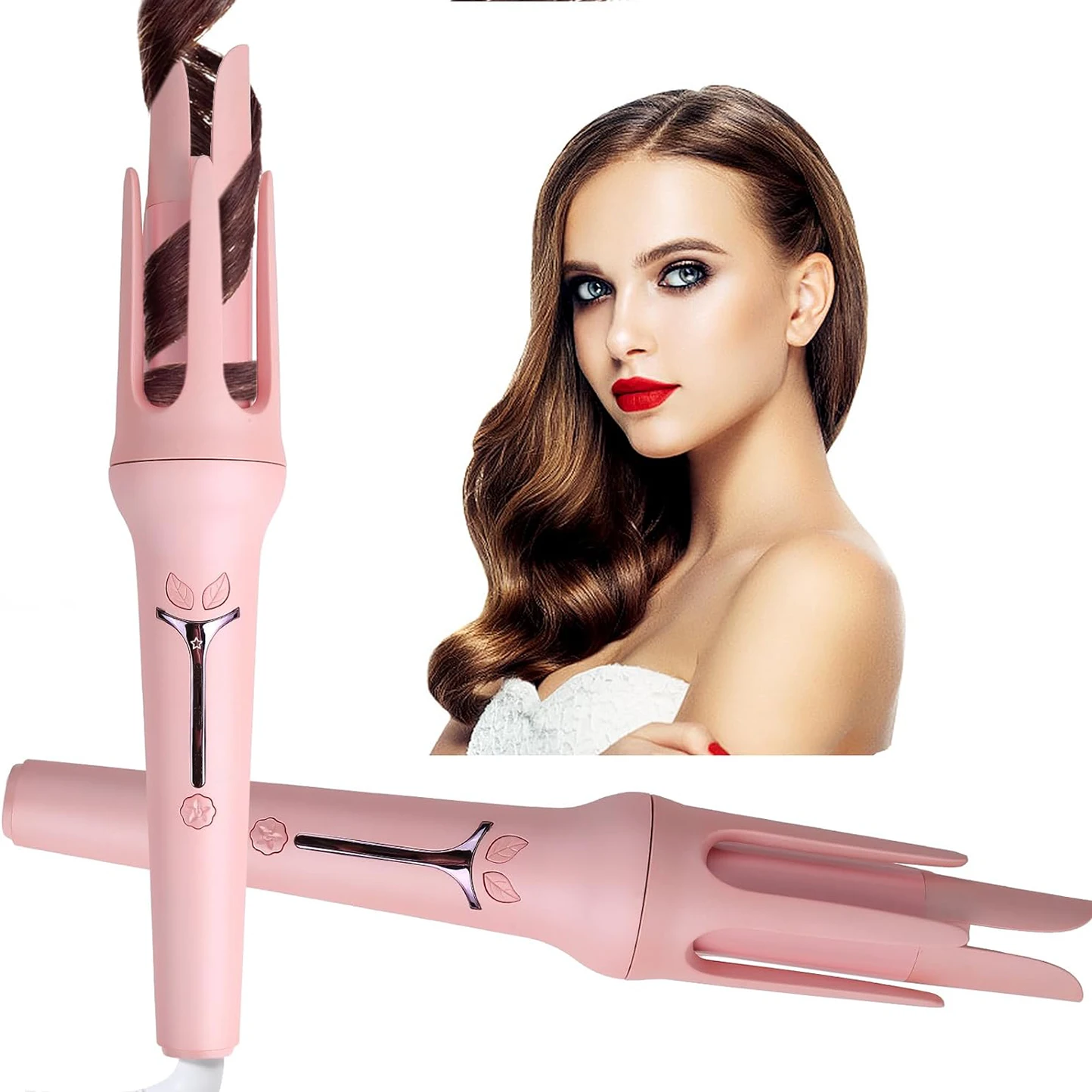 Customize OEM ODM Rotating Curly Hair Stick Ceramic Glaze Coating Hair Curler Automatic Curling Iron Two Directions