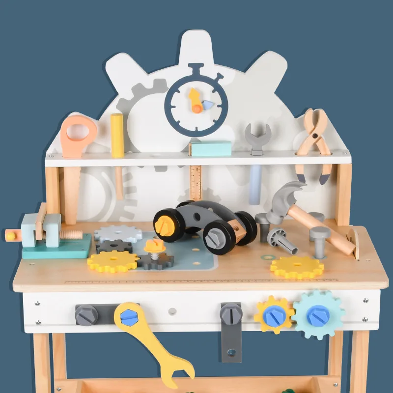 Скандинавский стиль Деревянный инструмент для имитации игрушек детский домик верстак ремонта винтовая гайка в сборе Обучающие игрушки 2023