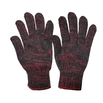 GM2004 Wholesale 7 Gauge Cotton Knitted Work Gloves Anti-Slip Yarn Protective Construction Gloves Light Polyester Free Glove