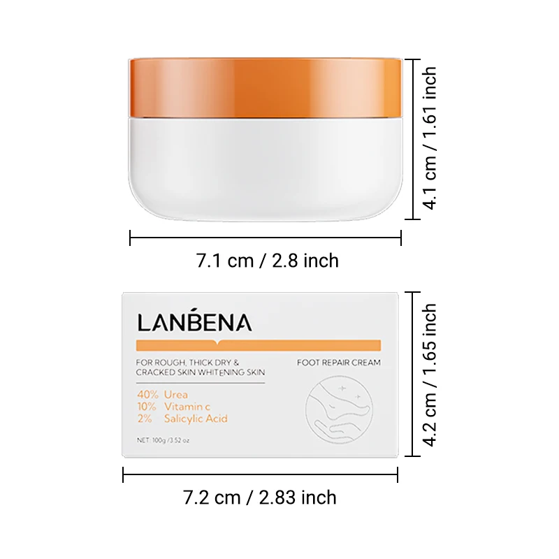 Lanbena Hot Peeling Dead Skin Removal Foot Repair Whitening Foot Cream details