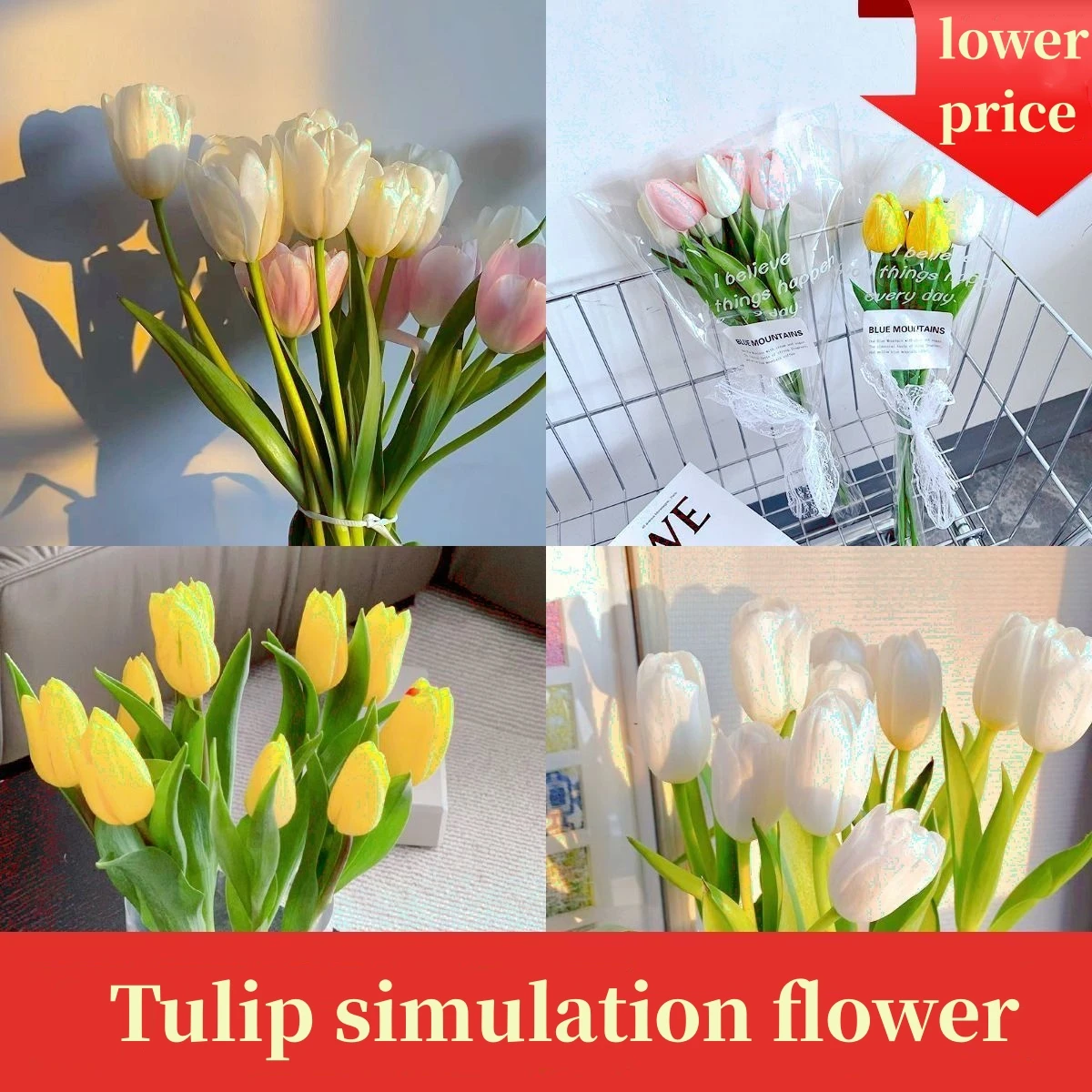 Wholesale Tulip Advanced Artificial Flower Pu Moisturizing Feel Room ...
