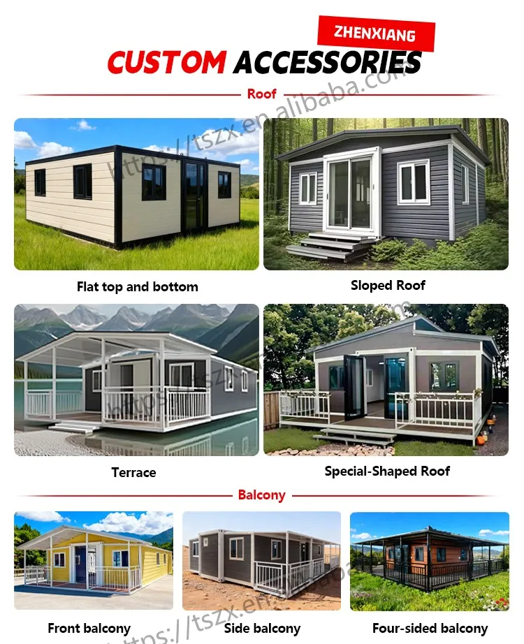 Prefab Tiny House 2 3 Bedrooms Modular Home 20ft 40ft Casas ...