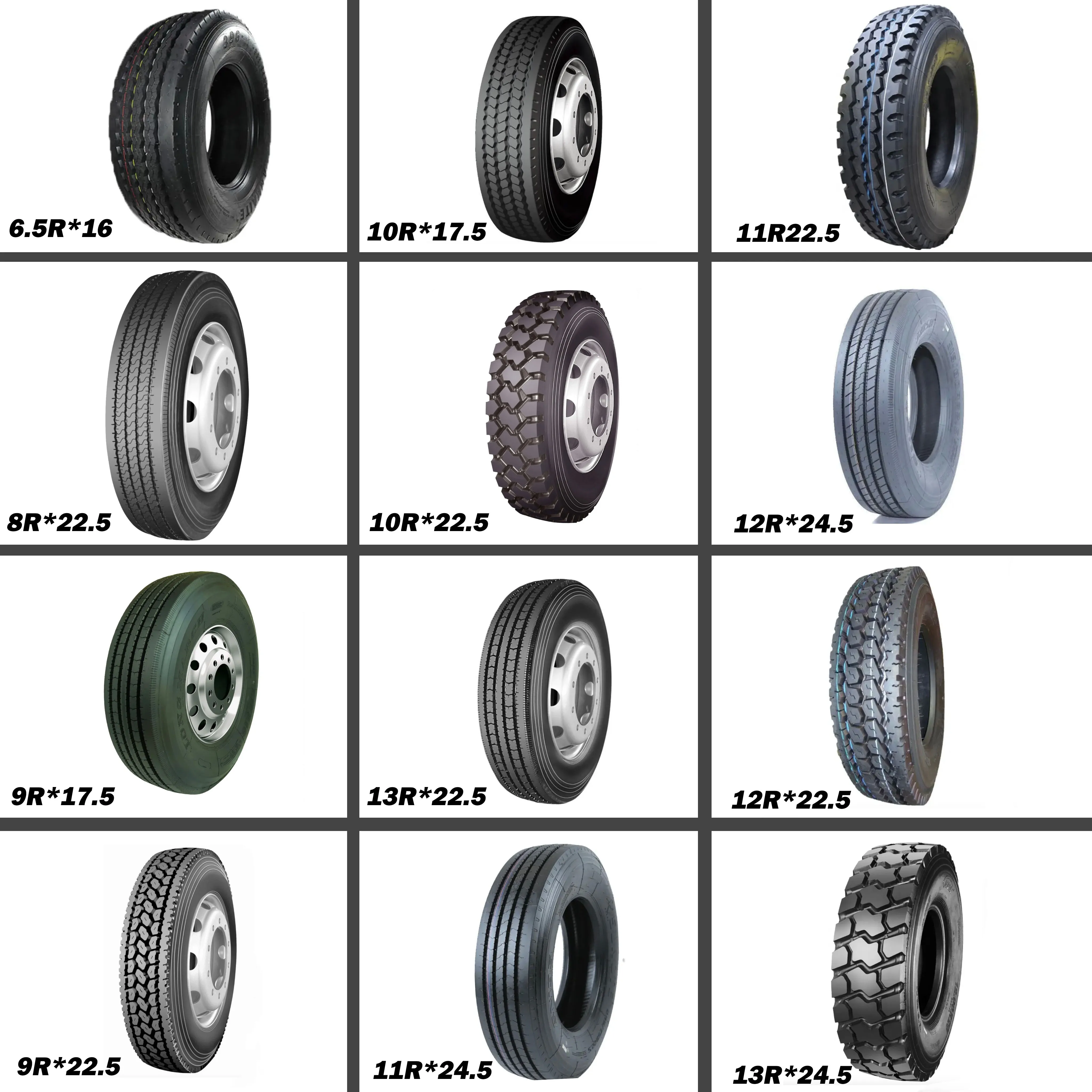 Factory Direct Tires For Trucks 6.5r*16 8r*22.5 9r*17.5 All Steel Wire Vacuum And Rubber High