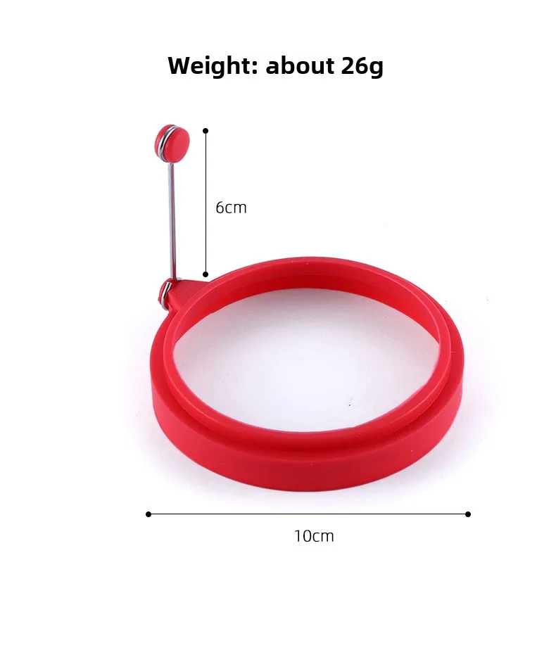 Circular Heart-Shaped Silicone Egg Maker Pouch Egg Mold and Pancake Mold Tool for DIY Pancakes and Fried Eggs details