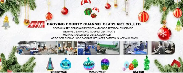 wholesale christmas decoration led glass ball ornaments with high quality details