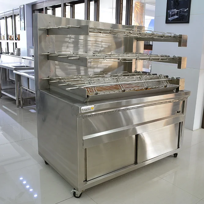 Commercial charcoal clearance rotisserie grill