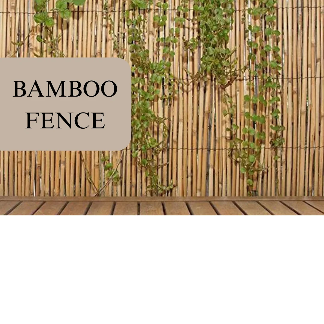 Bamboo Fence Rolls For Garden And Farm With Galvanized Wire Through The
