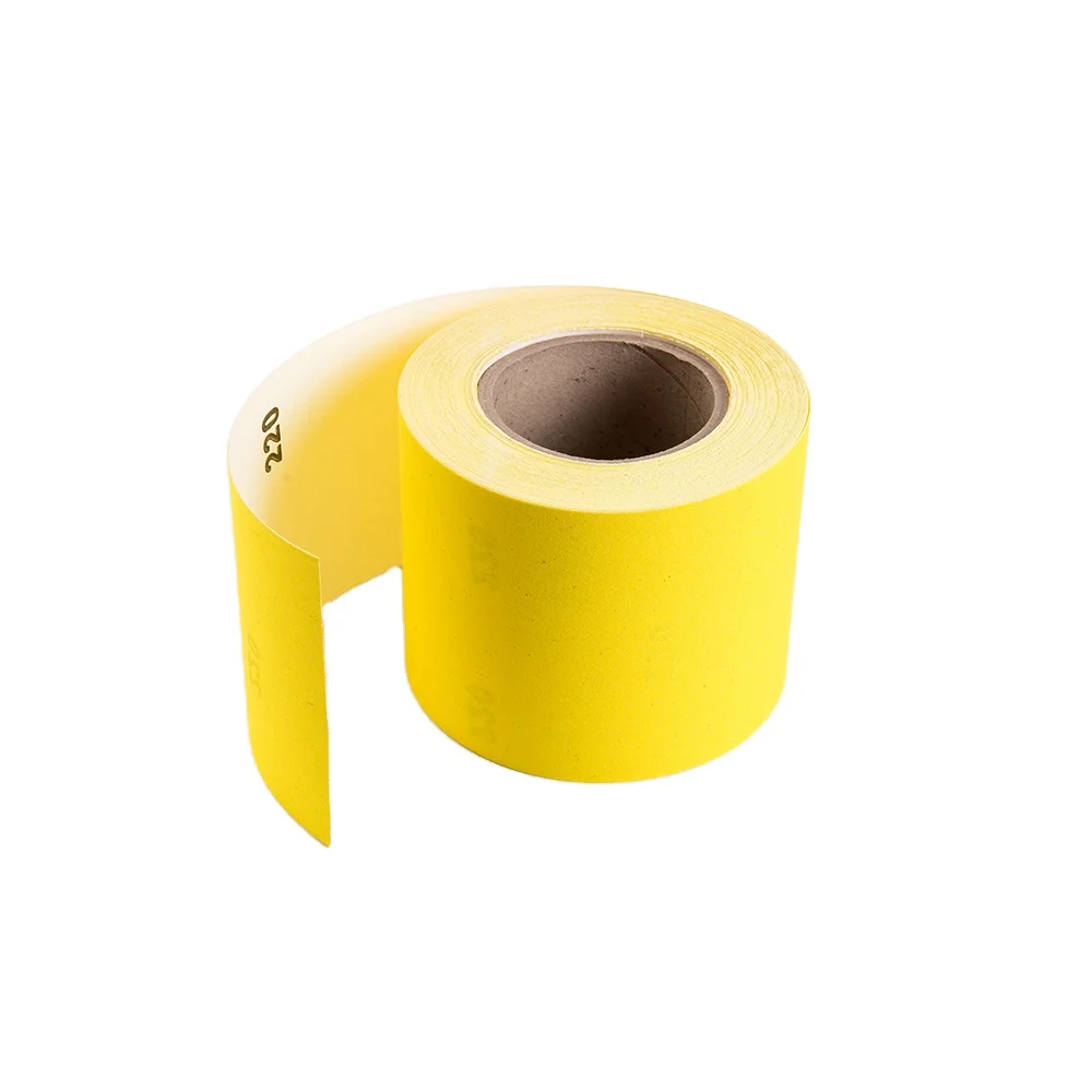 aluminium oxide abrasive paper roll with yellow or white front